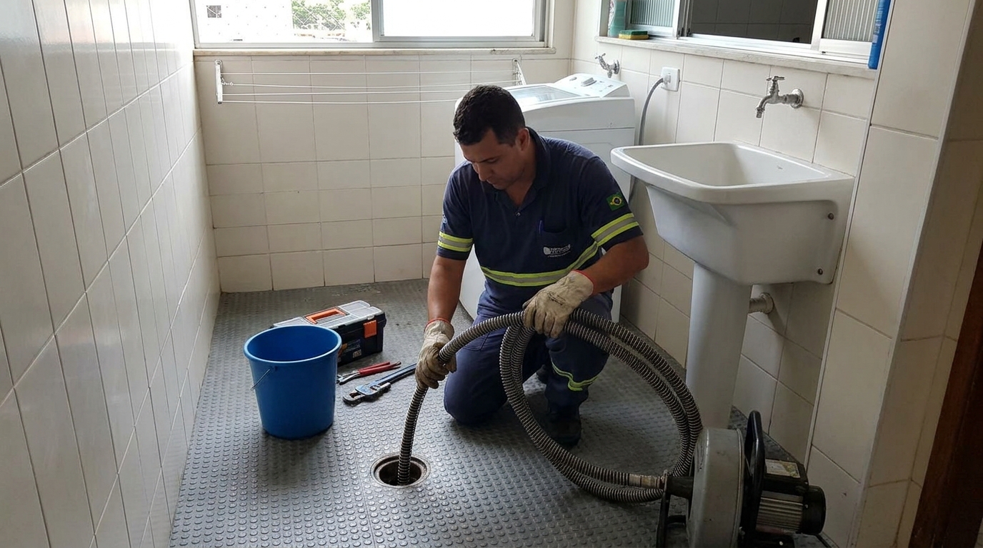 Desentupimento de ralo residencial em Juiz de Fora-MG